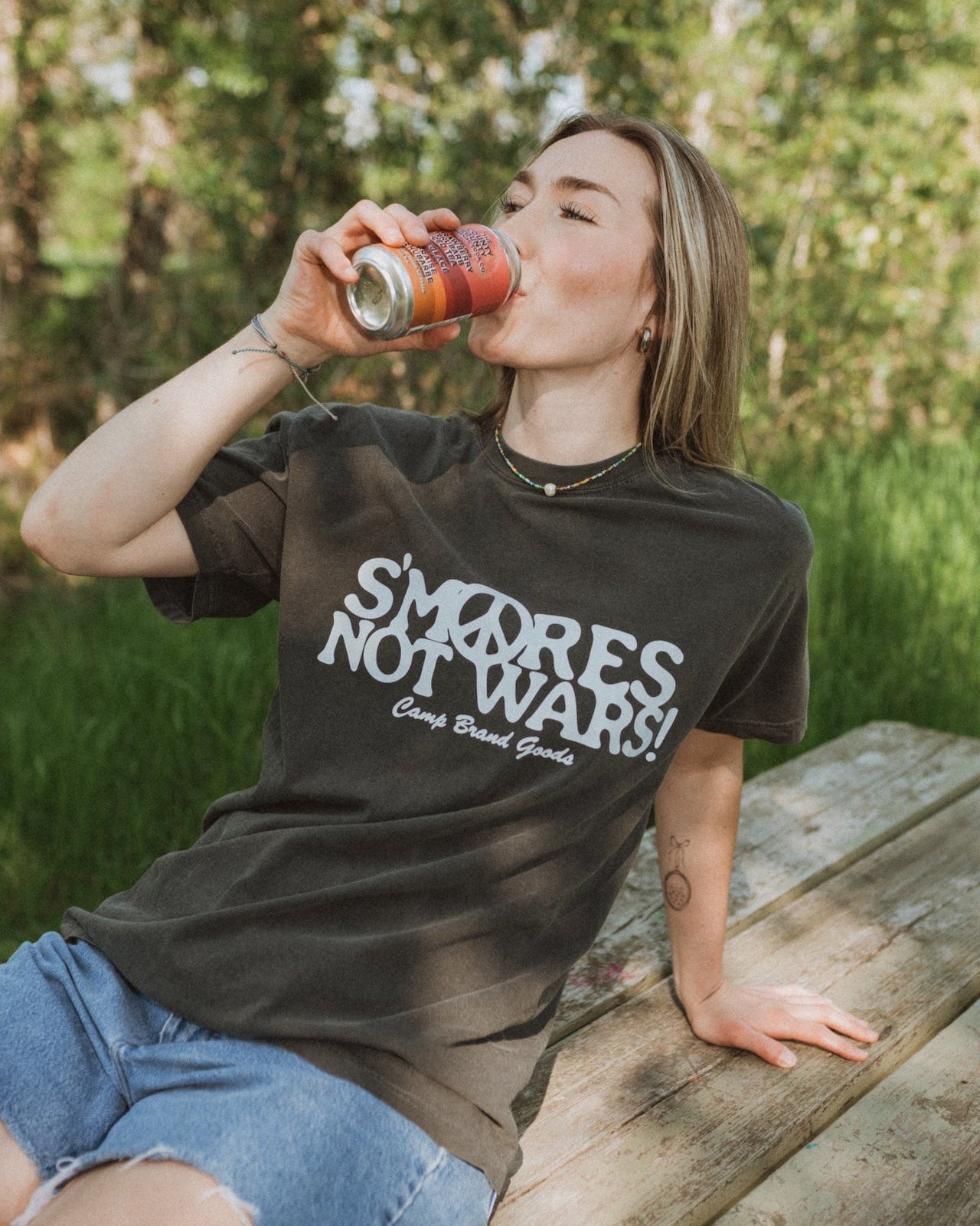 S'mores Not Wars Vintage Tee - Faded Black